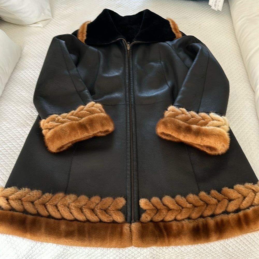 Shirling and mink swing coat good condition